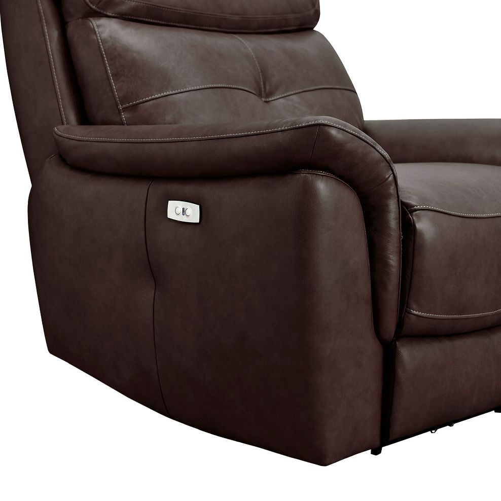 Iver Electric Recliner Armchair in Odyssey Two Tone Brown Leather 8