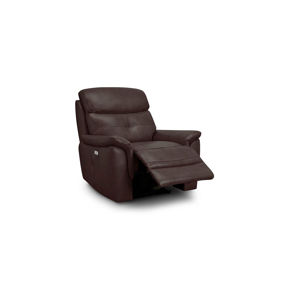 Iver Electric Recliner Armchair in Odyssey Two Tone Brown Leather 4