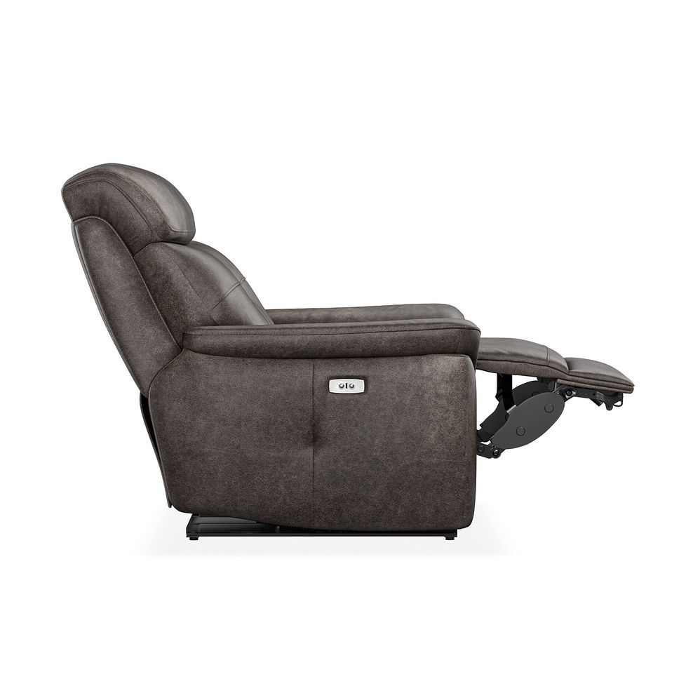 Iver Electric Recliner Armchair in Pilgrim Pewter Fabric 7