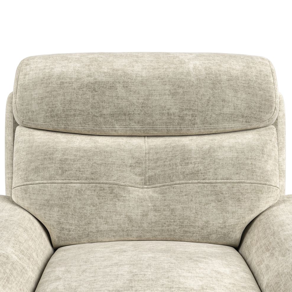 Iver Electric Recliner Armchair in Plush Beige Fabric 10