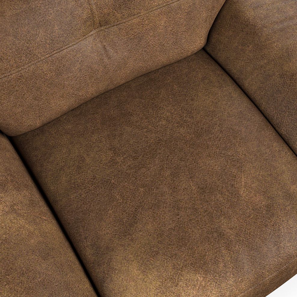 Iver Electric Recliner Armchair in Ranch Brown Fabric 9