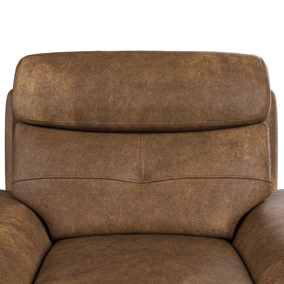 Iver Electric Recliner Armchair in Ranch Brown Fabric 10