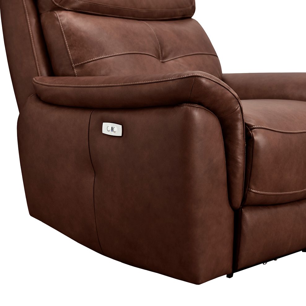 Iver Electric Recliner Armchair in Virgo Chestnut Leather 8