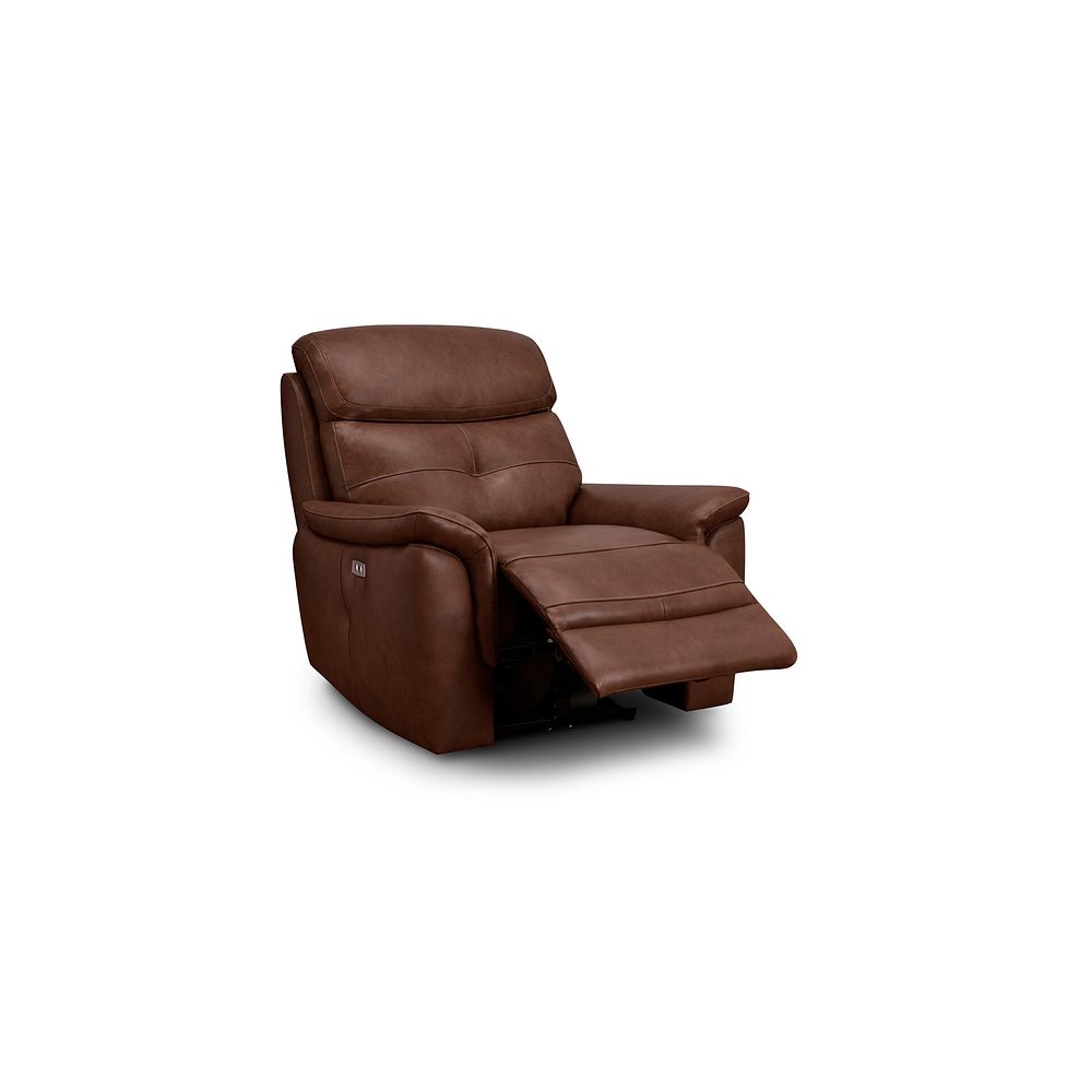 Iver Electric Recliner Armchair in Virgo Chestnut Leather 3