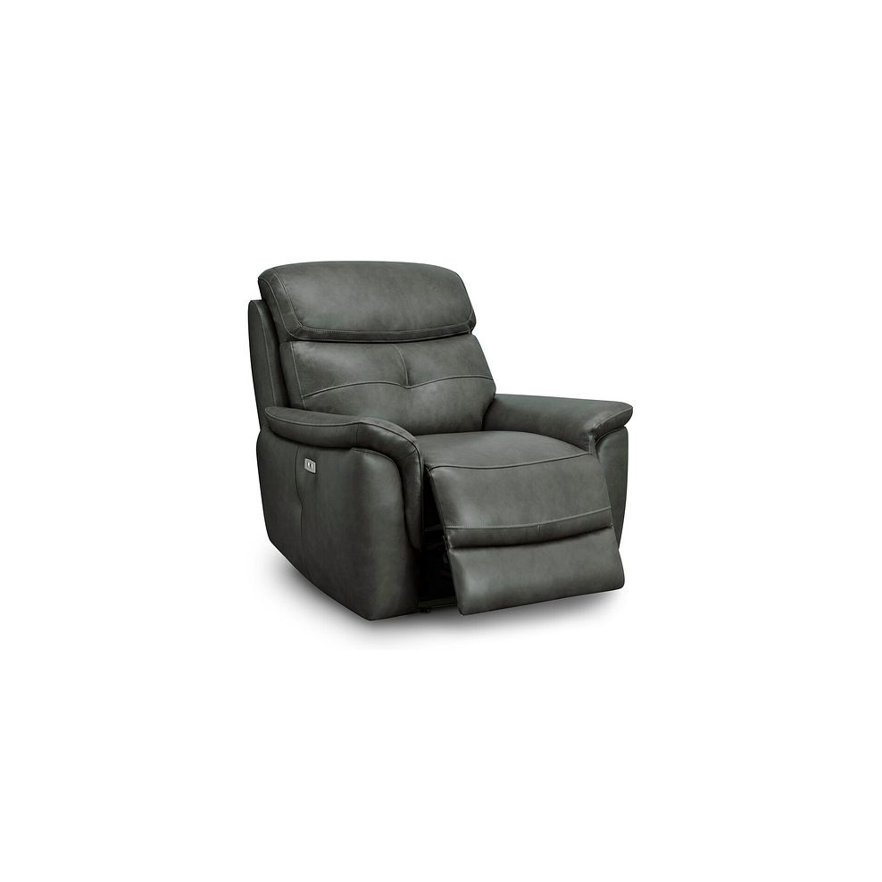 Iver Electric Recliner Armchair in Virgo Lead Leather 2