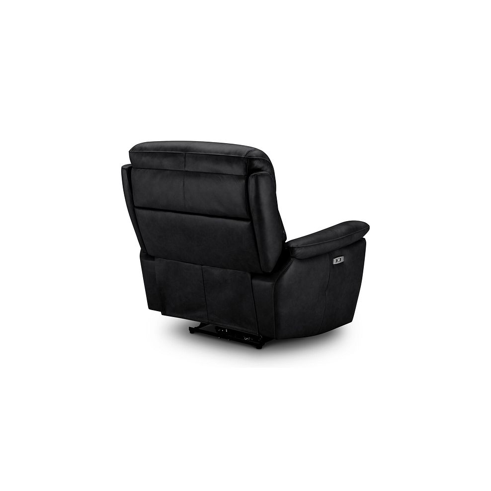 Iver Electric Recliner Armchair with Power Headrest in Odyssey Black Leather 6
