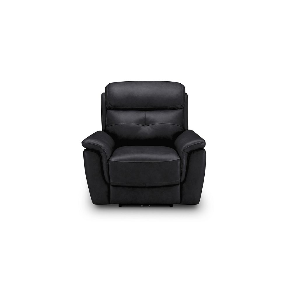 Iver Electric Recliner Armchair with Power Headrest in Odyssey Black Leather 3