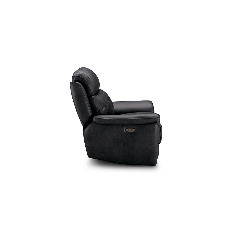 Iver Electric Recliner Armchair with Power Headrest in Odyssey Black Leather 4