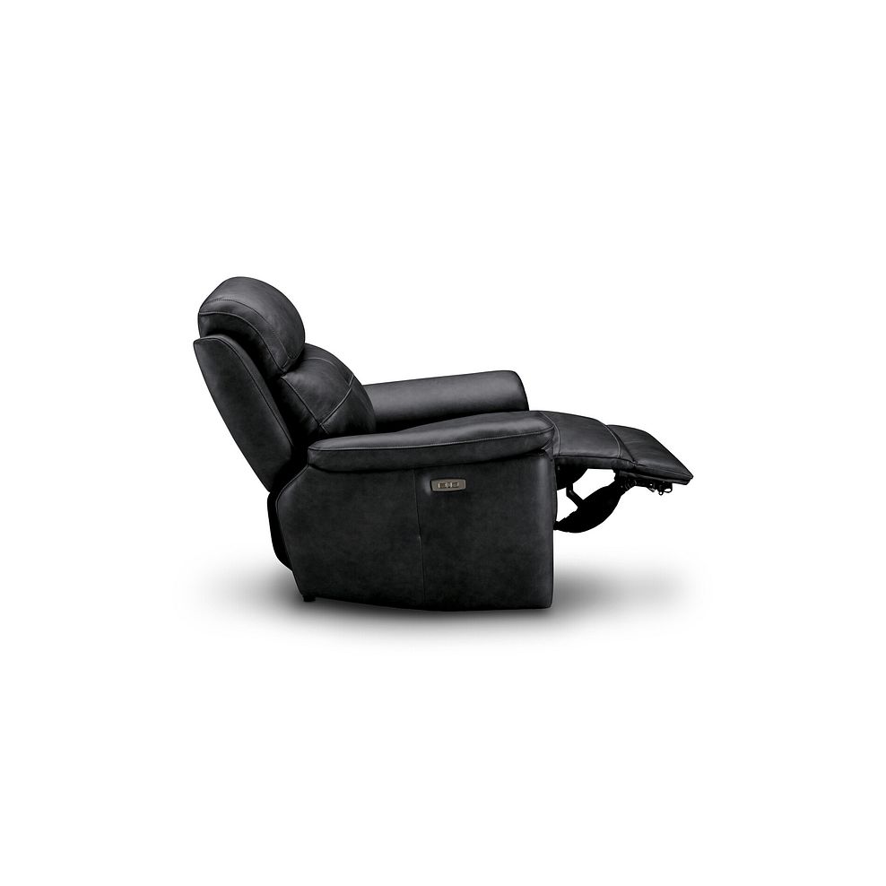 Iver Electric Recliner Armchair with Power Headrest in Odyssey Black Leather 5