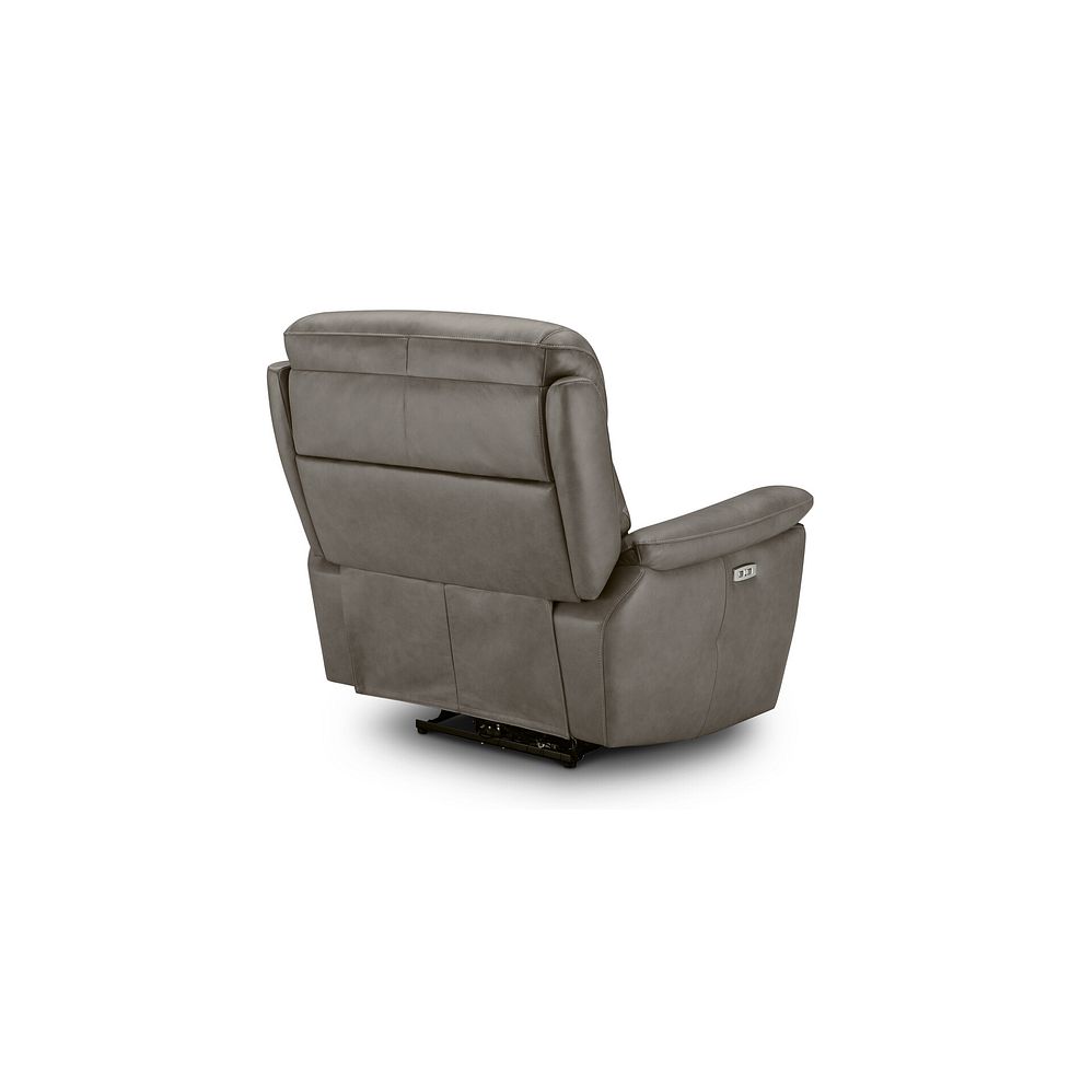 Iver Electric Recliner Armchair with Power Headrest in Odyssey Dark Grey Leather 5