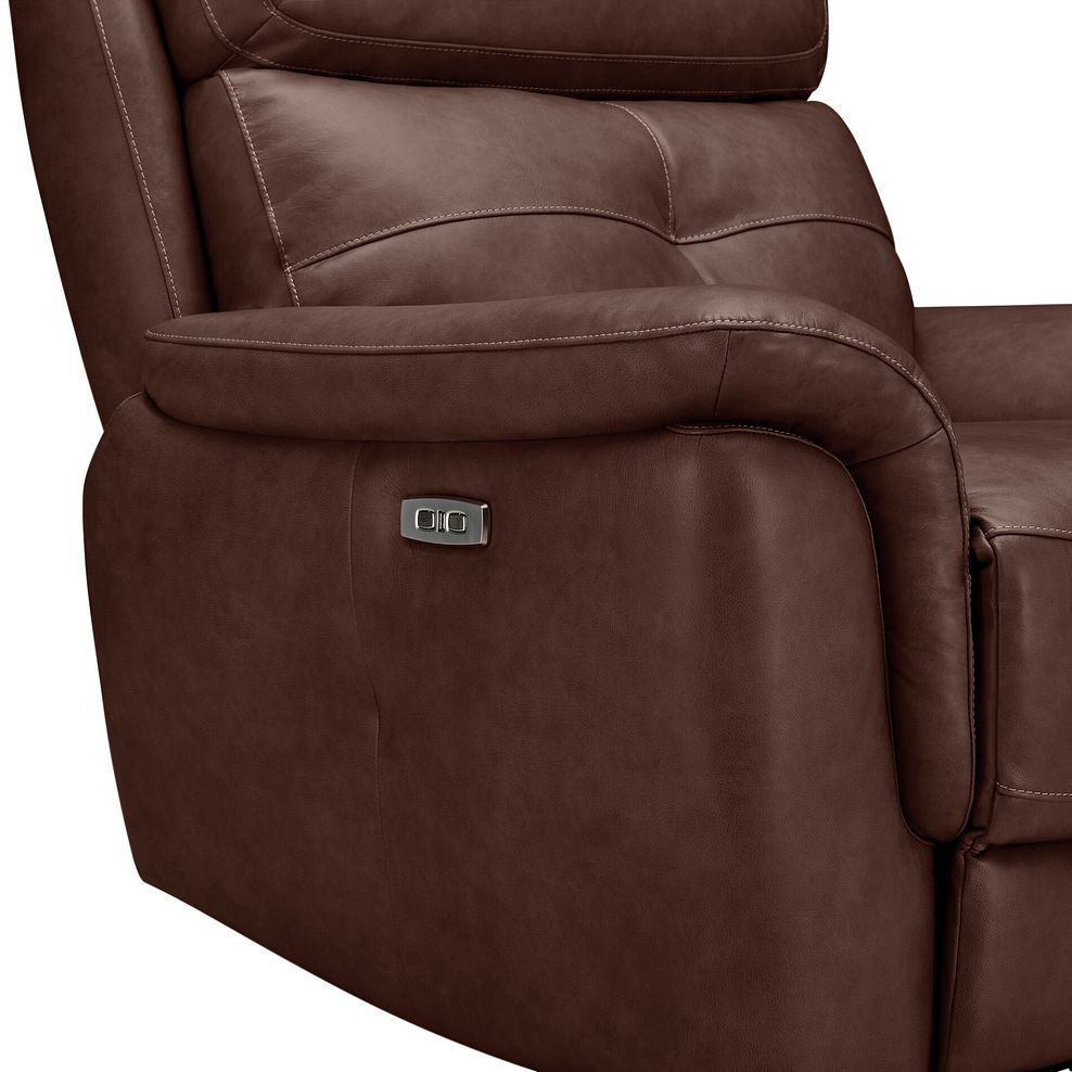 Iver Electric Recliner Armchair with Power Headrest in Odyssey Tan Leather 7