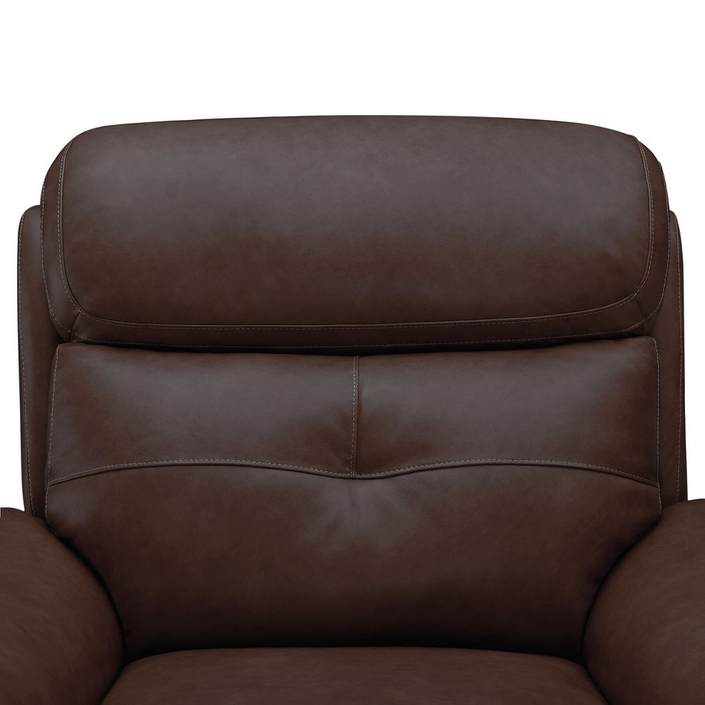 Iver Electric Recliner Armchair with Power Headrest in Odyssey Two Tone Brown Leather 10