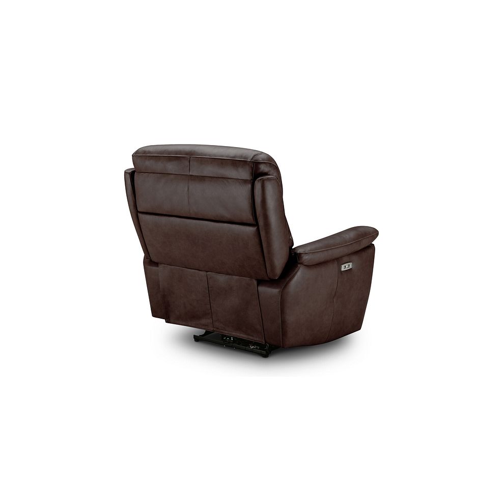 Iver Electric Recliner Armchair with Power Headrest in Odyssey Two Tone Brown Leather 6