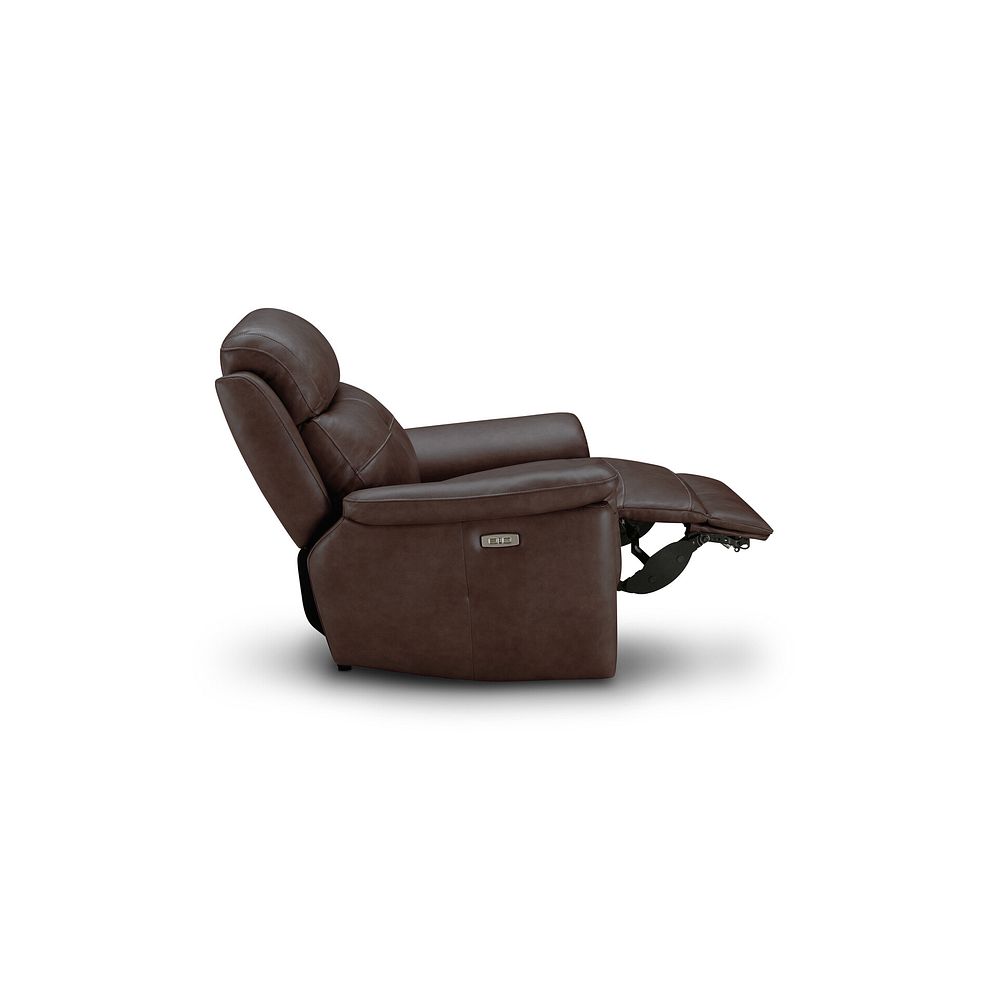 Iver Electric Recliner Armchair with Power Headrest in Odyssey Two Tone Brown Leather 5