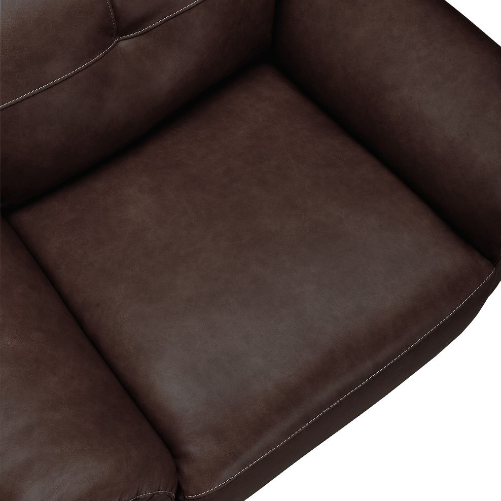 Iver Electric Recliner Armchair with Power Headrest in Odyssey Two Tone Brown Leather 9