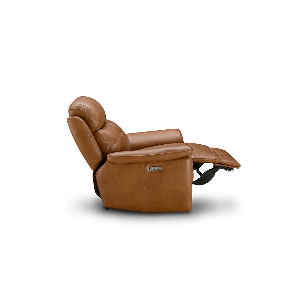Iver Electric Recliner Armchair with Power Headrest in Virgo Cognac Leather 9
