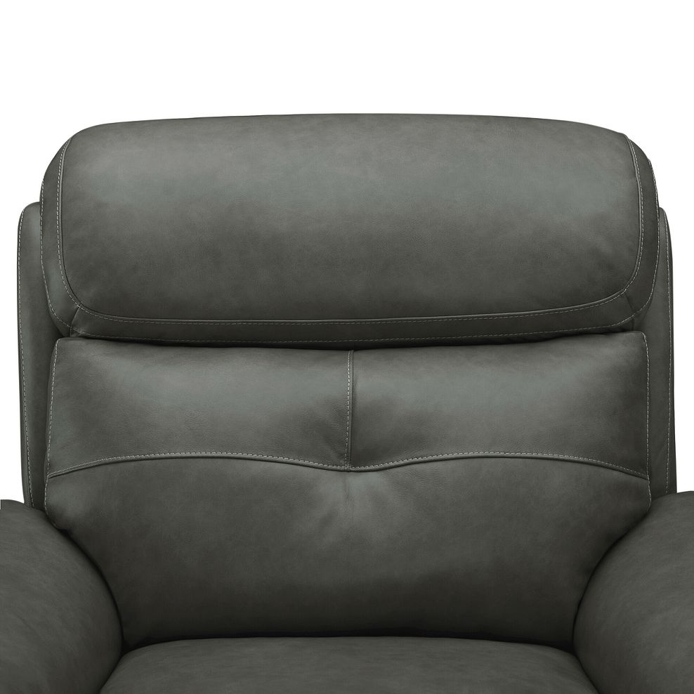 Iver Electric Recliner Armchair with Power Headrest in Virgo Lead Leather 9