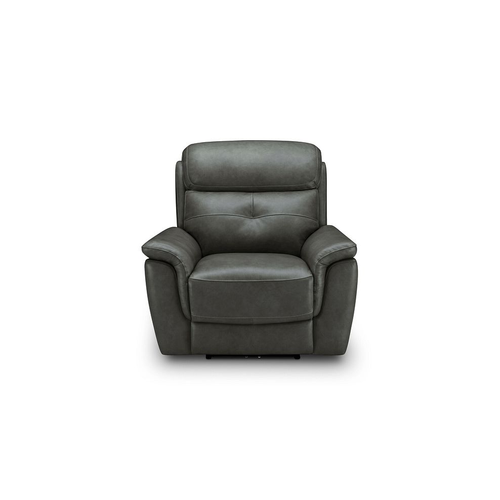 Iver Electric Recliner Armchair with Power Headrest in Virgo Lead Leather 3