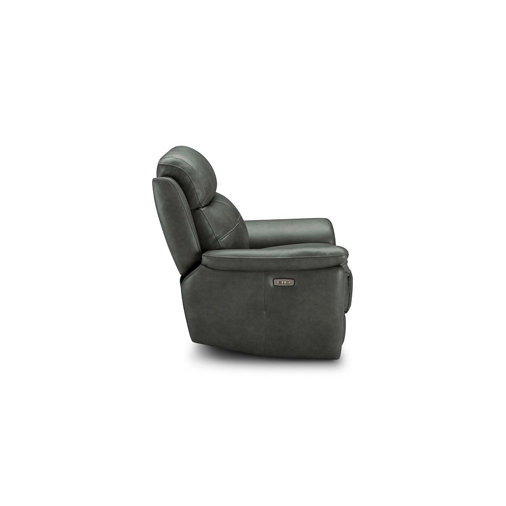 Iver Electric Recliner Armchair with Power Headrest in Virgo Lead Leather 4