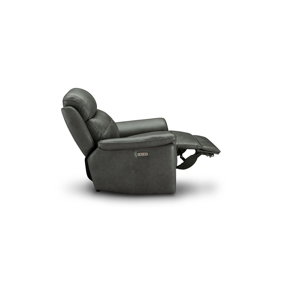 Iver Electric Recliner Armchair with Power Headrest in Virgo Lead Leather 5