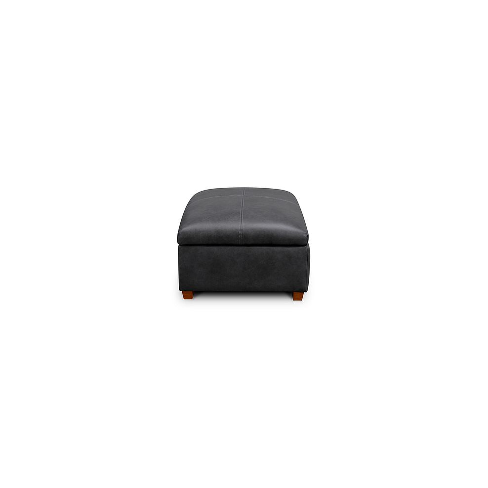 Iver Storage Footstool in Amara Black Leather 3