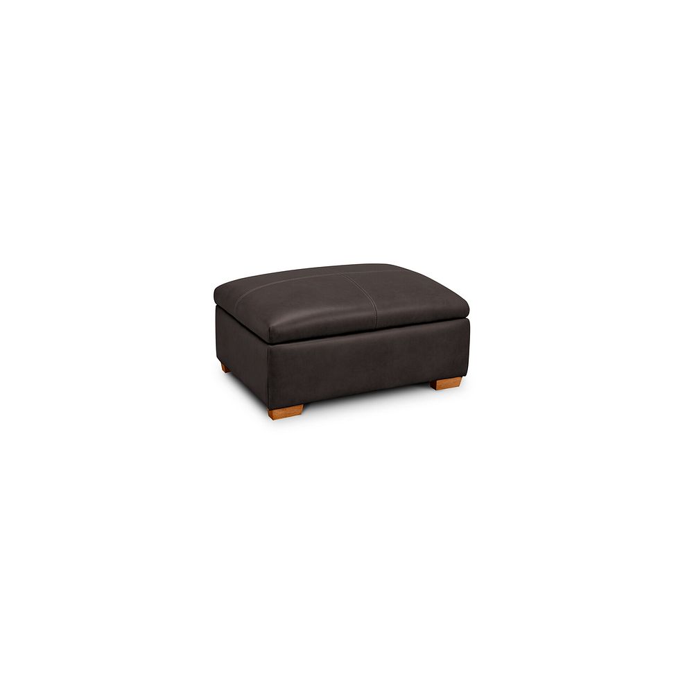 Iver Storage Footstool in Amara Brown Leather 1