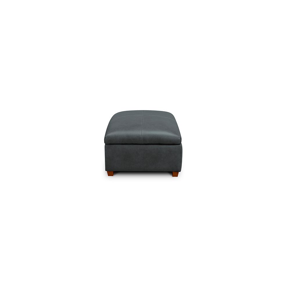 Iver Storage Footstool in Amara Dark Grey Leather 3