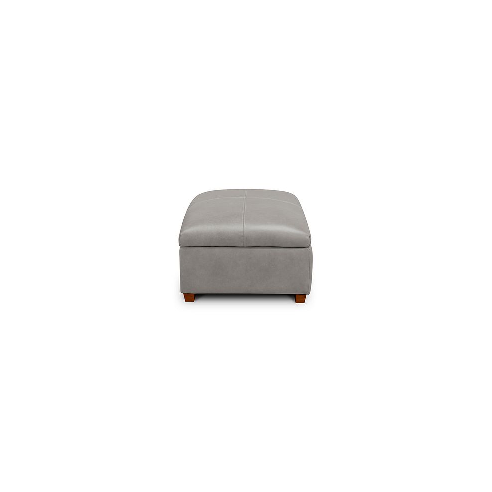 Iver Storage Footstool in Amara Light Grey Leather 3