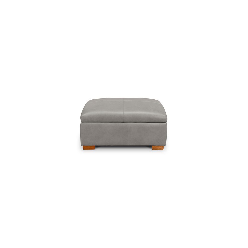 Iver Storage Footstool in Amara Light Grey Leather 4