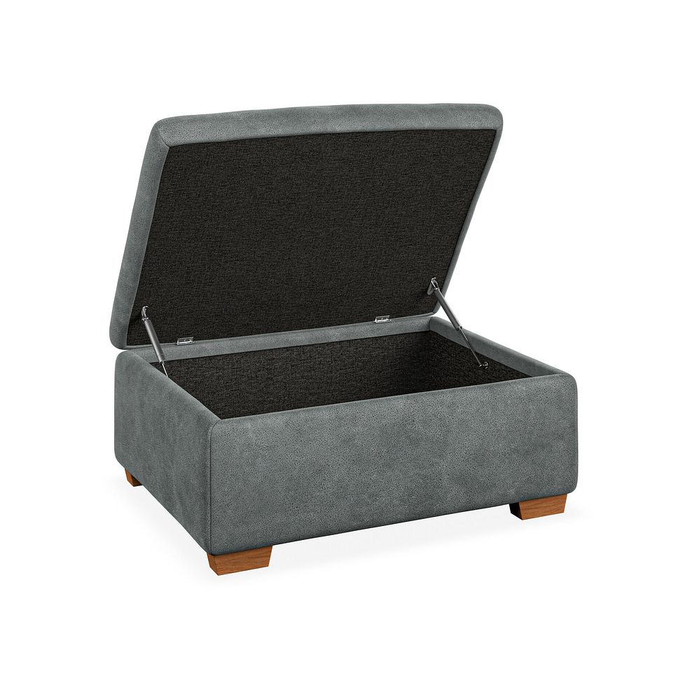 Iver Storage Footstool in Miller Grey Fabric 2