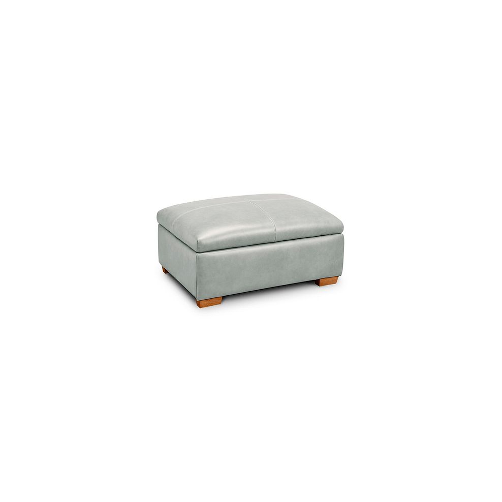Iver Storage Footstool in Odyssey Light Grey Leather 1