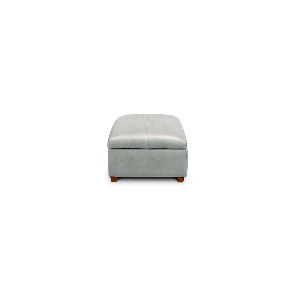 Iver Storage Footstool in Odyssey Light Grey Leather 3