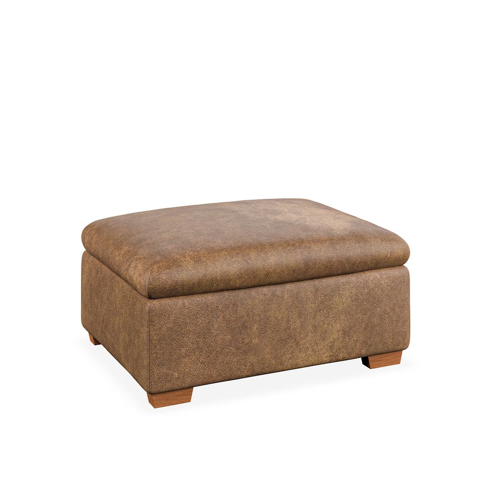 Iver Storage Footstool in Ranch Brown Fabric 1