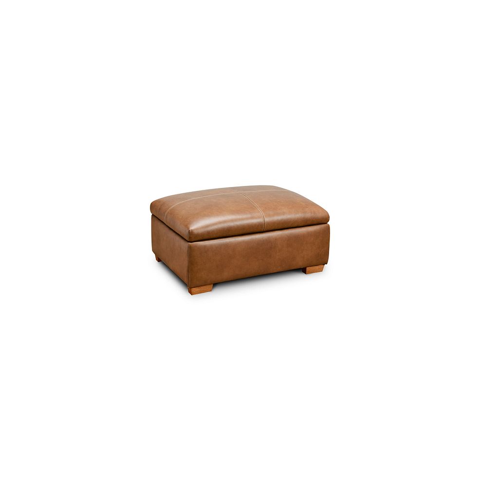 Iver Storage Footstool in Virgo Cognac Leather 1