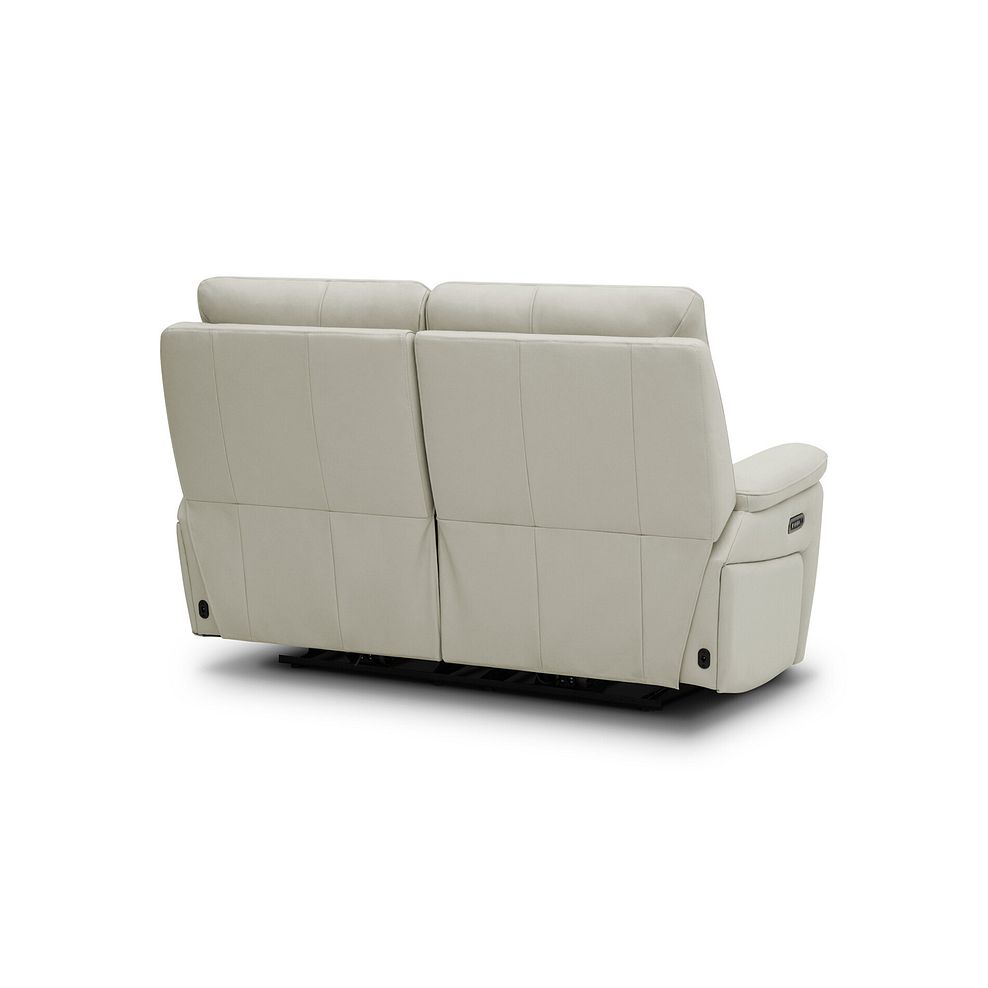 Jarrod 2 Seater Electric Recliner in Bone China Leather 9