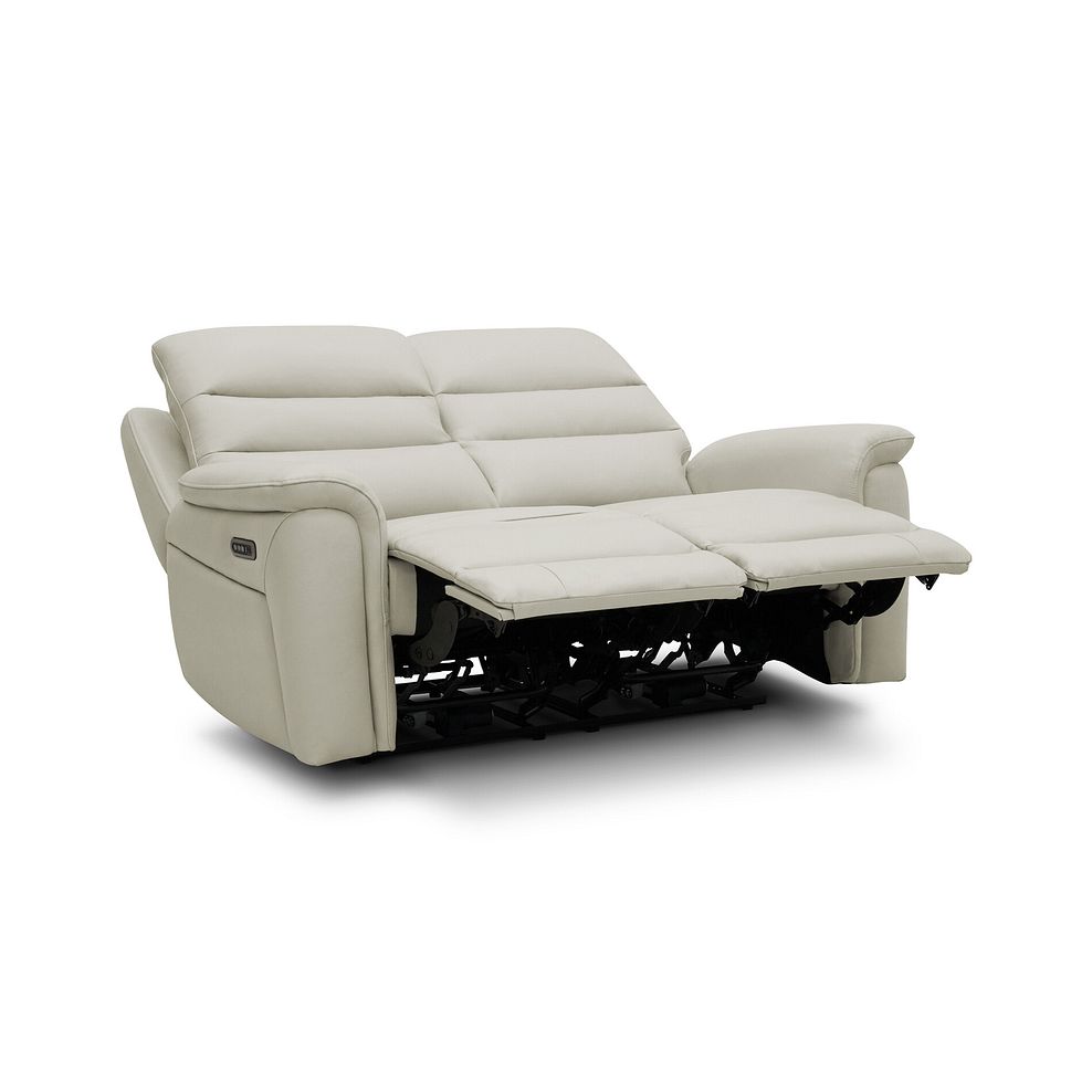 Jarrod 2 Seater Electric Recliner in Bone China Leather 4