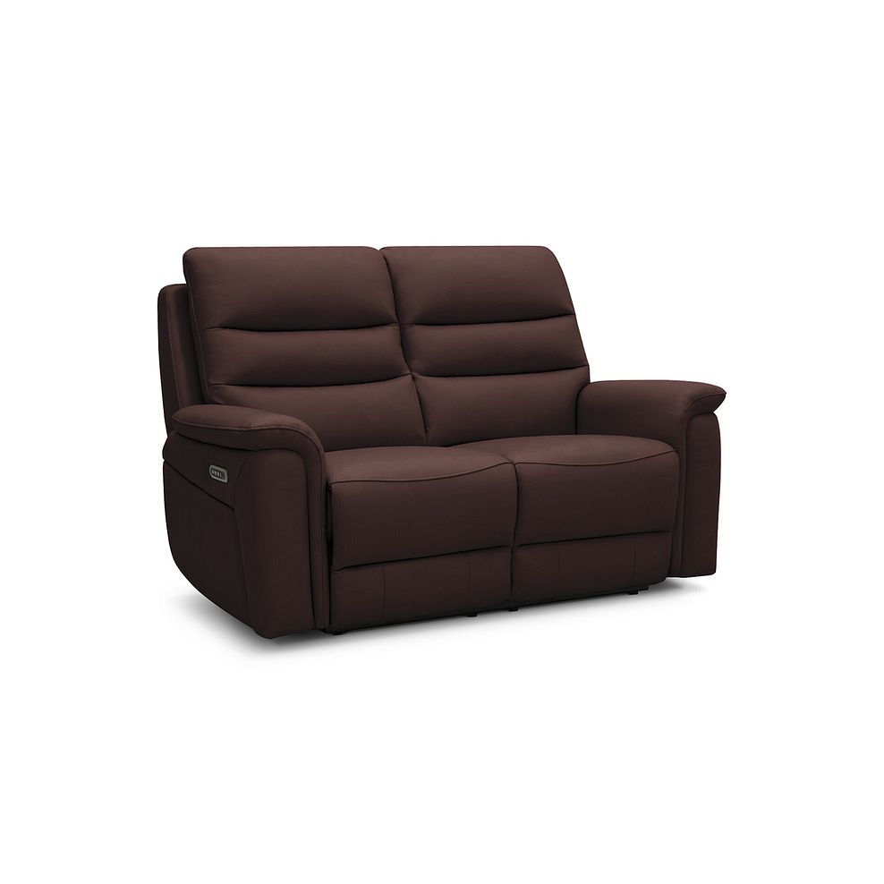 Jarrod 2 Seater Electric Recliner in Chestnut Leather 1