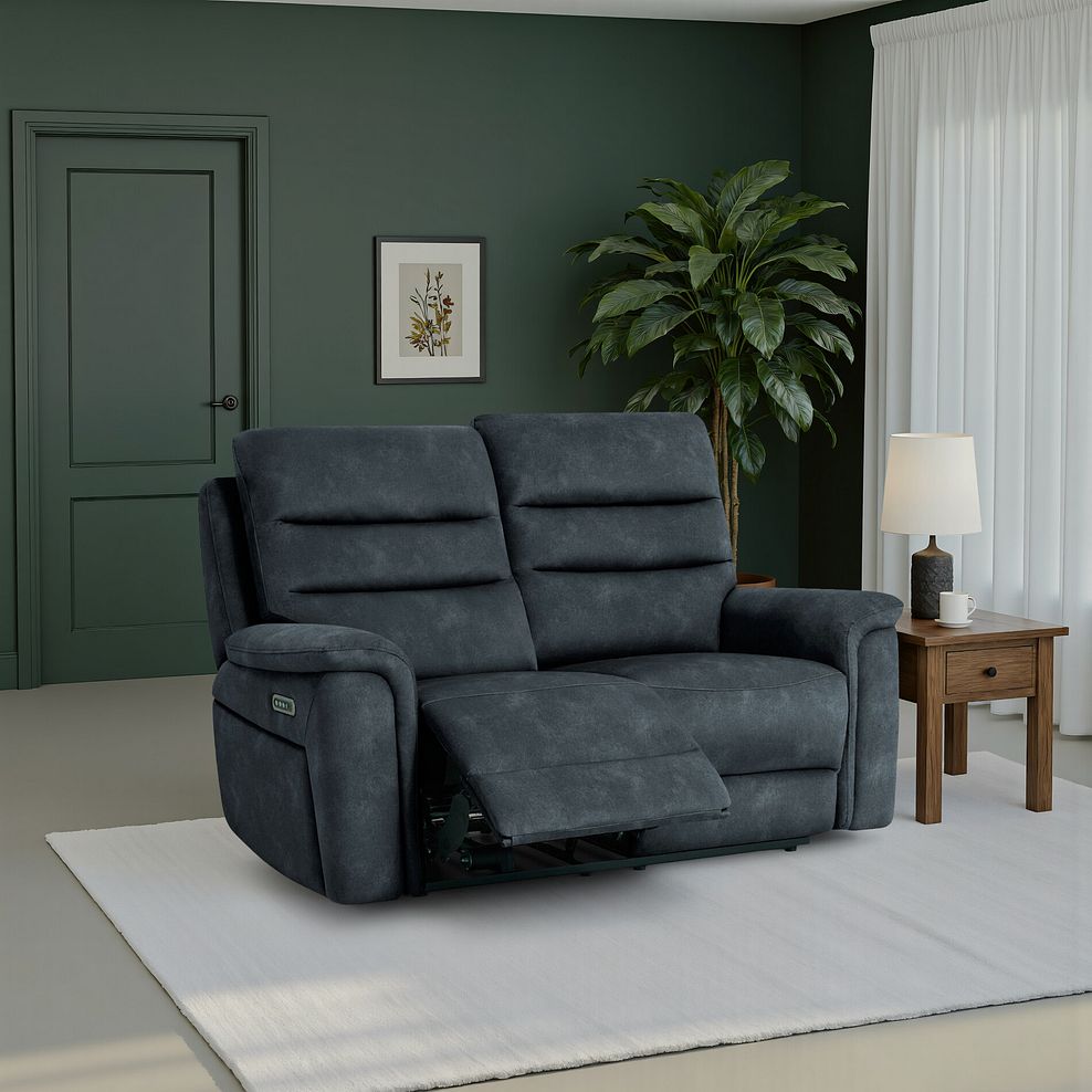 Jarrod 2 Seater Electric Recliner in Dexter Shadow Fabric 1