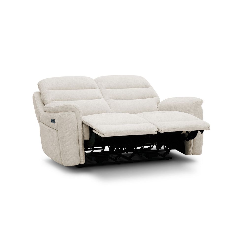 Jarrod 2 Seater Electric Recliner in Hopsack Natural Fabric 4