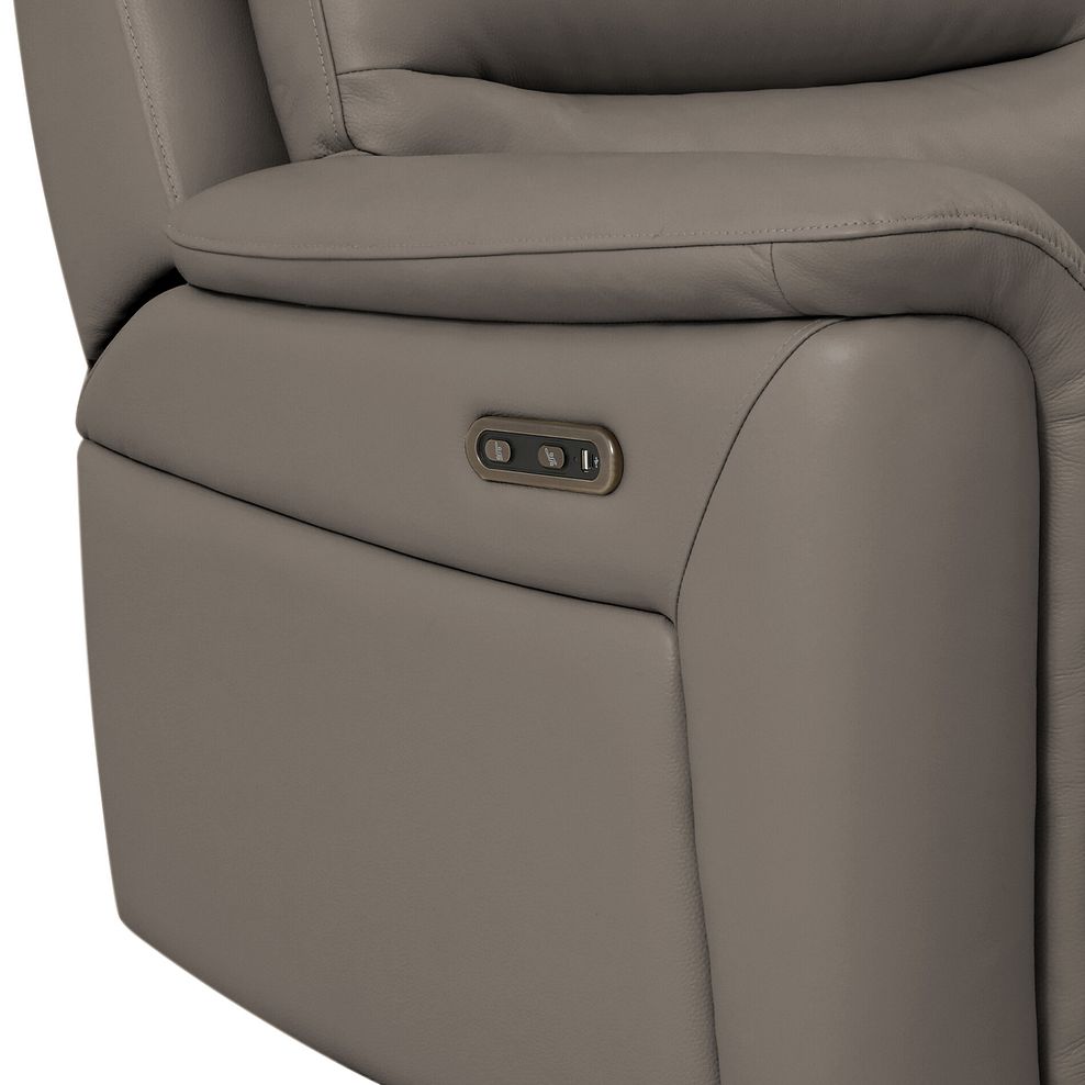 Jarrod 2 Seater Electric Recliner in Oyster Leather 10