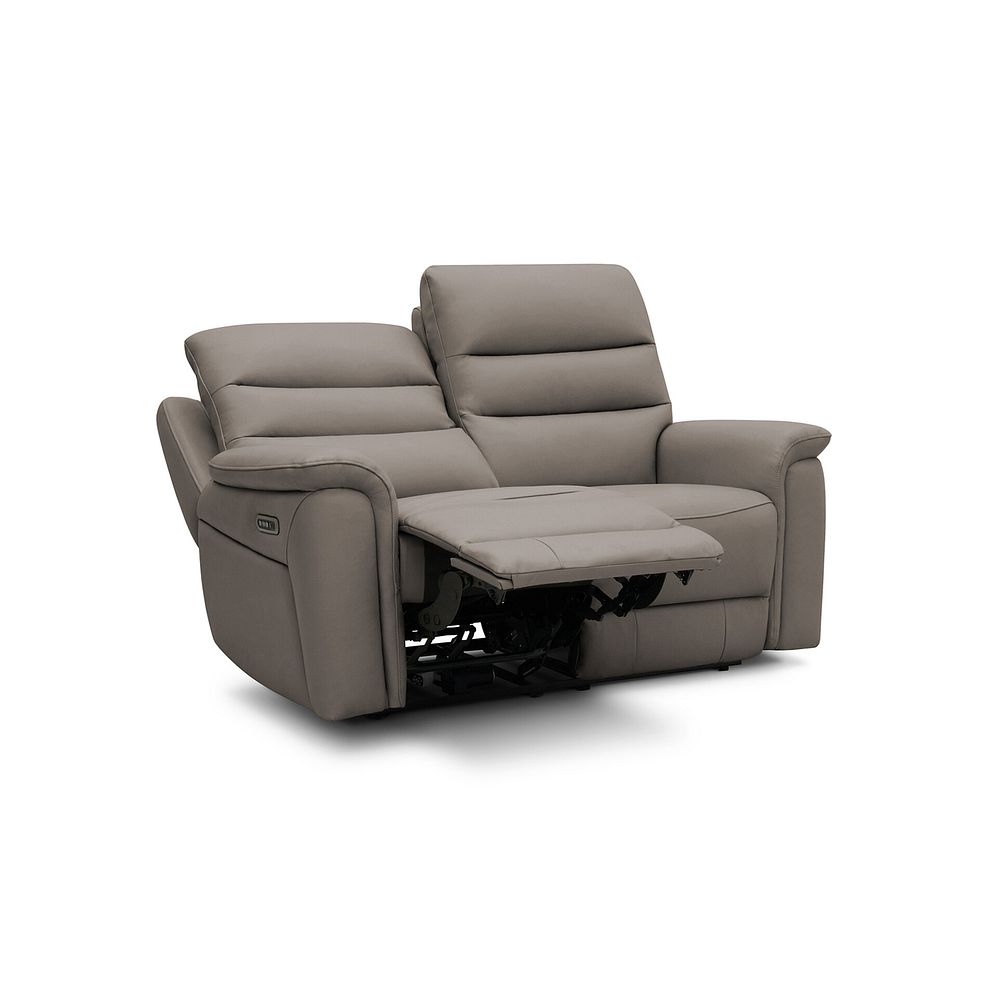 Jarrod 2 Seater Electric Recliner in Oyster Leather 3