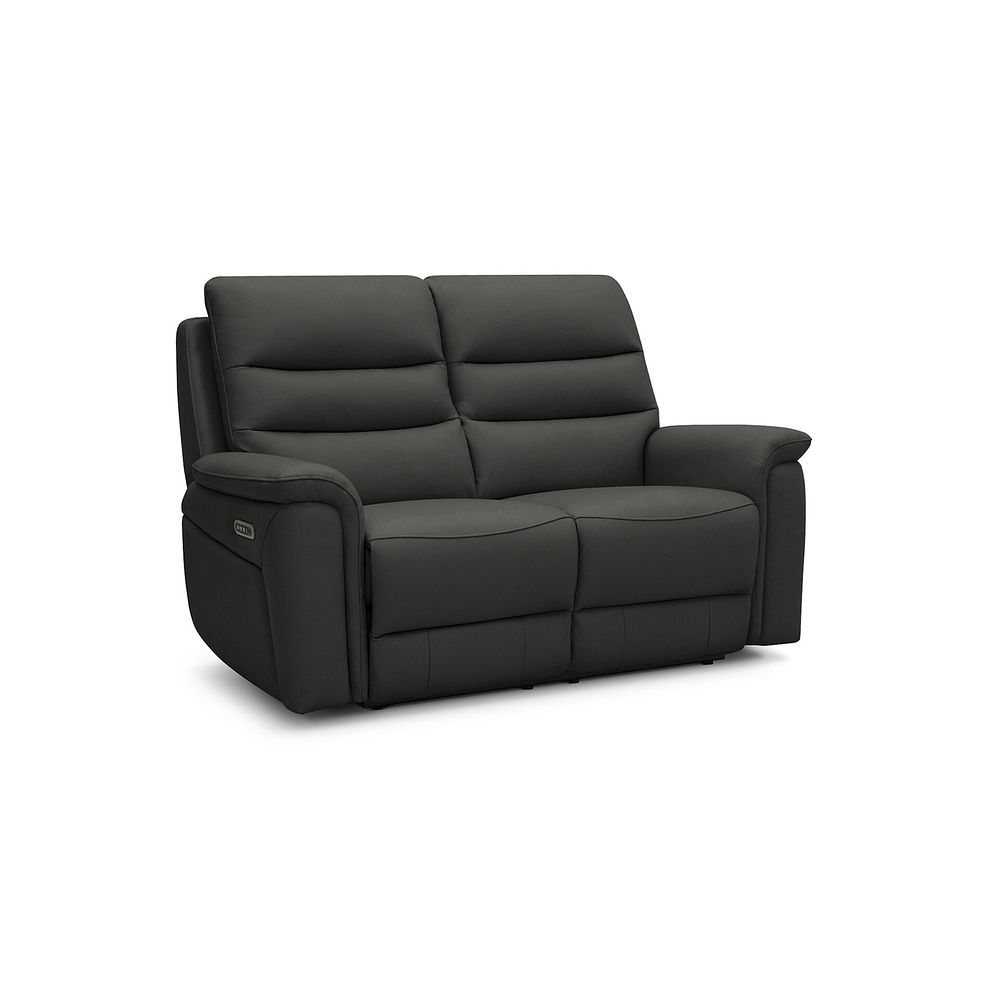 Jarrod 2 Seater Electric Recliner in Storm Leather 1