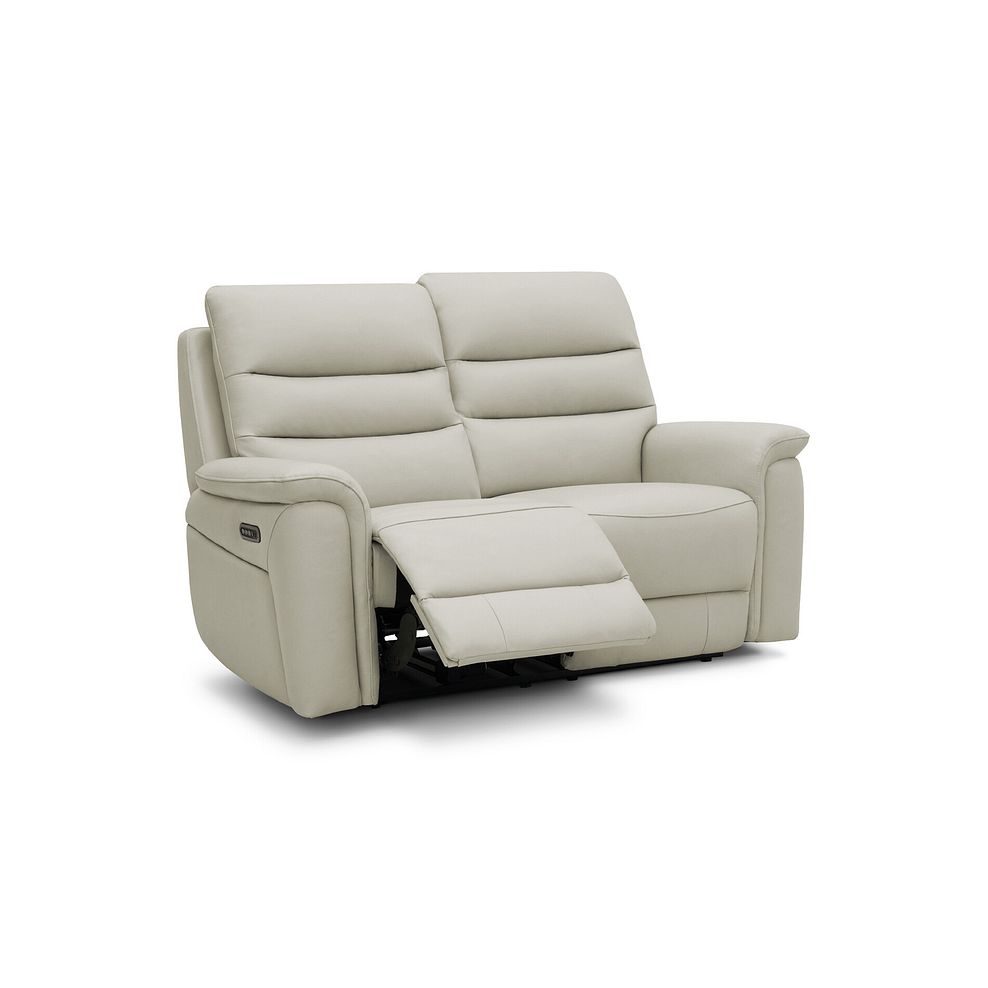 Jarrod 2 Seater Power Recliner with Adjustable Power Headrest and Lumbar Support in Bone China Leather 2