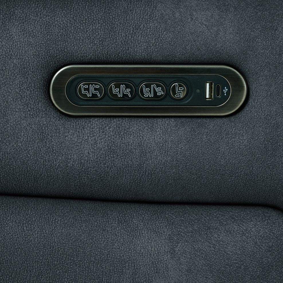 Jarrod 2 Seater Power Recliner with Adjustable Power Headrest and Lumbar Support in Dexter Shadow Fabric 12