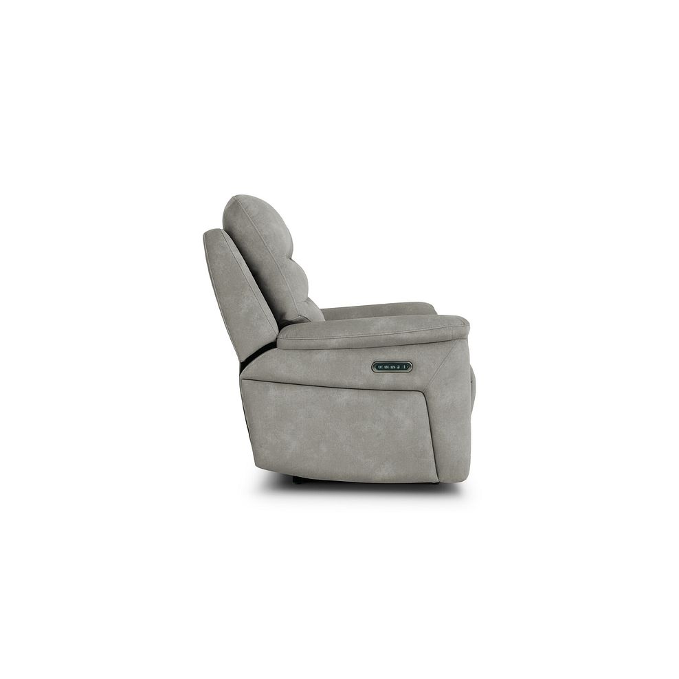 Jarrod 2 Seater Power Recliner with Adjustable Power Headrest and Lumbar Support in Dexter Stone Fabric 7