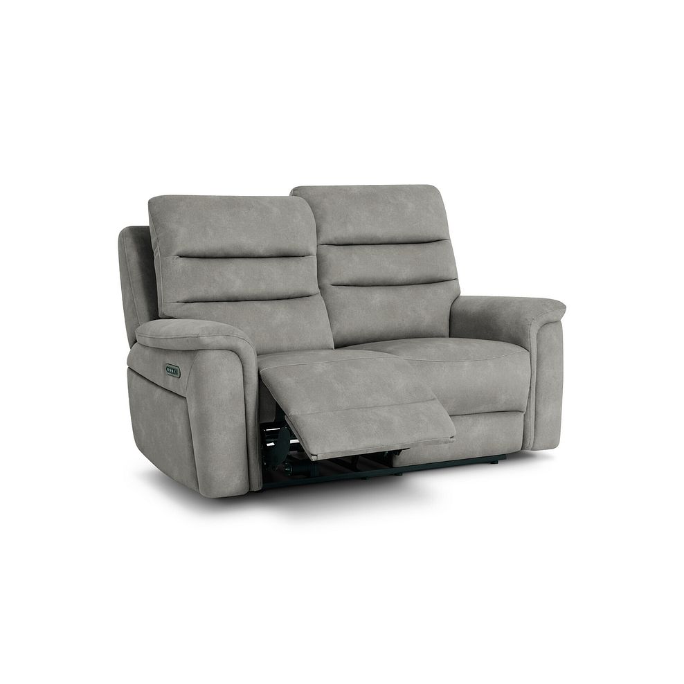 Jarrod 2 Seater Power Recliner with Adjustable Power Headrest and Lumbar Support in Dexter Stone Fabric 3