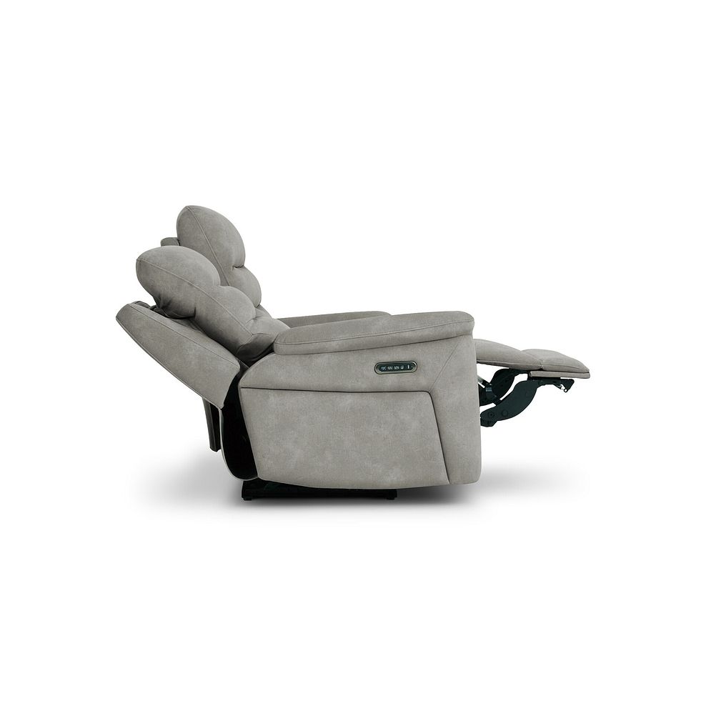 Jarrod 2 Seater Power Recliner with Adjustable Power Headrest and Lumbar Support in Dexter Stone Fabric 8