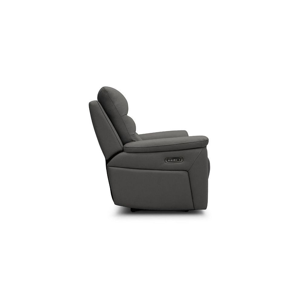 Jarrod 2 Seater Power Recliner with Adjustable Power Headrest and Lumbar Support in Elephant Grey Leather 7