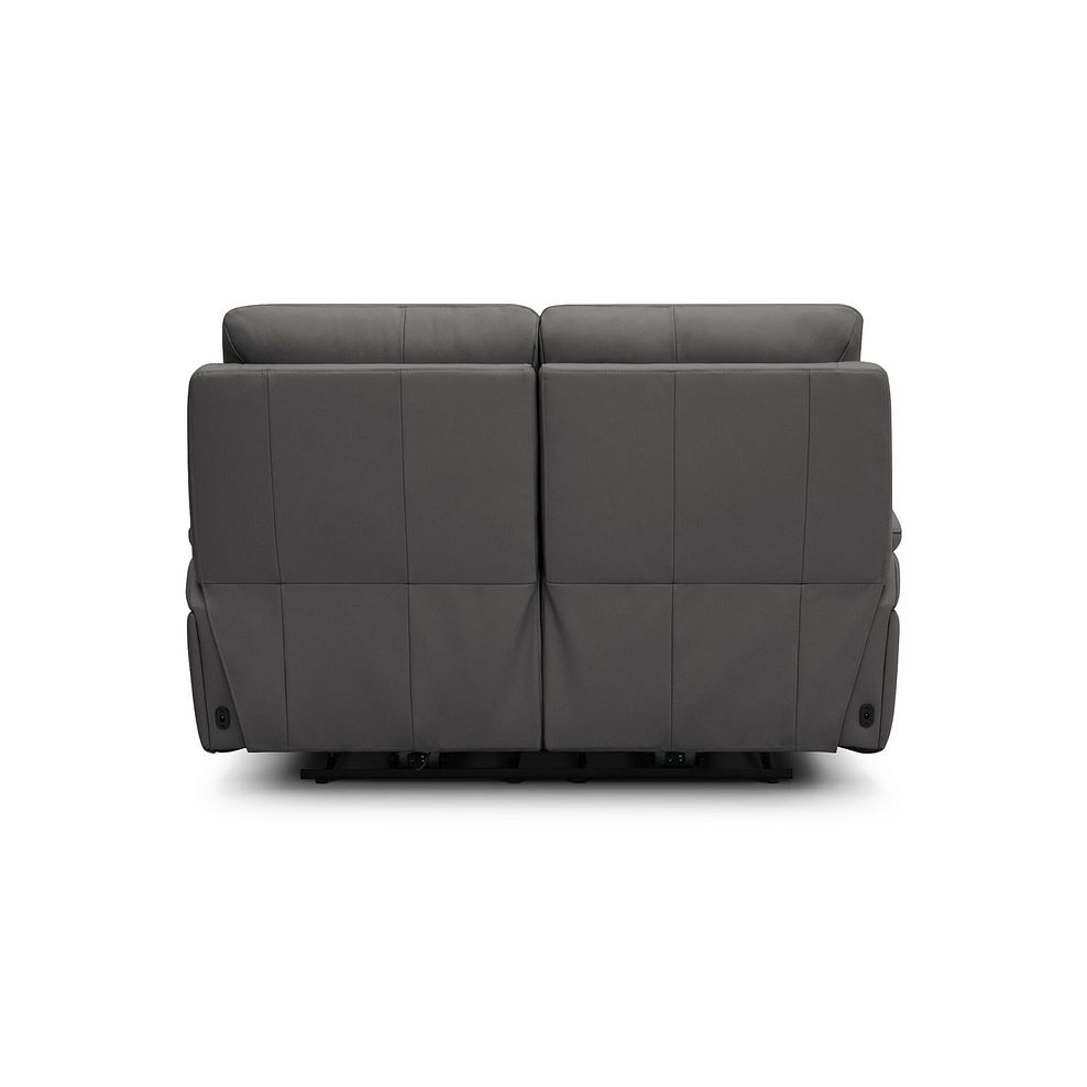 Jarrod 2 Seater Power Recliner with Adjustable Power Headrest and Lumbar Support in Elephant Grey Leather 9