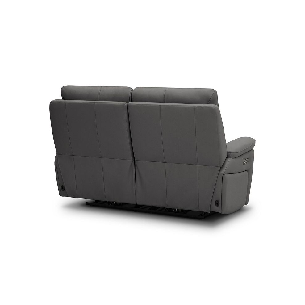 Jarrod 2 Seater Power Recliner with Adjustable Power Headrest and Lumbar Support in Elephant Grey Leather 10